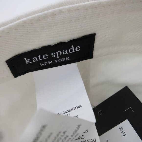 Kate Spade New York Bow Baseball Cap in Cream OS NWT Embroidered Logo main image 8